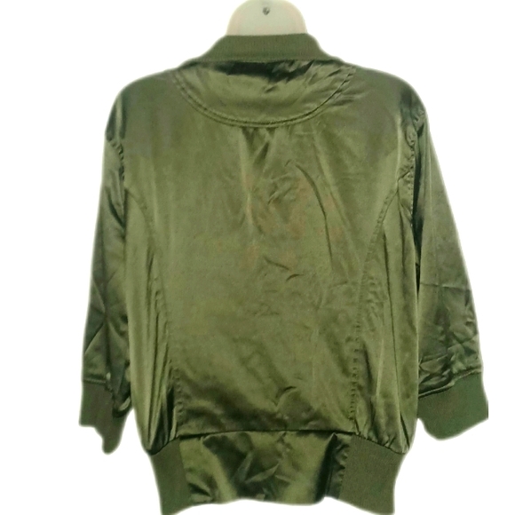 🎁 Dots Olive Green Bomber Jacket - Picture 3 of 6